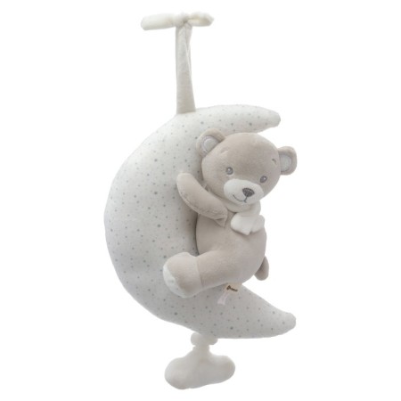 Musical Suspension "Gray Bear", groovy, with a rattle, on a crib, stroller, crumb I-4