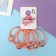 Hair gum "Magic" (set 5 pcs) 2.5 cm, orange