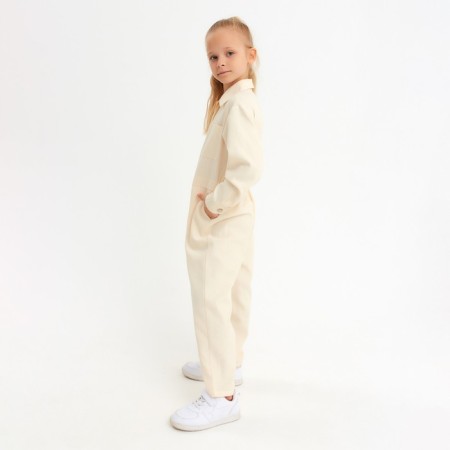 Комбинезон для девочки MINAKU: Casual collection KIDS цвет бежевый, рост 152-1