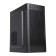 The ACCORD Q03B case is black without PSU MATX 2XUSB3.0 Audio