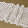Lace elastic fabric, 185 mm × 2.7 ± 0.5 m, white color