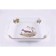 Square Bernadotte salad, decor "Hunting Stories", 16 cm
