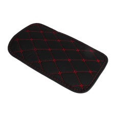 A rug for a armrest 29 × 19, eco -leather, black with red stitch