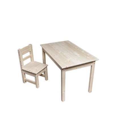 Children's set "NILS", table 800 × 500 × 520 mm and stool 300 × 400 × 550 mm, pine array-1