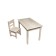 Children's set "NILS", table 800 × 500 × 520 mm and stool 300 × 400 × 550 mm, pine array