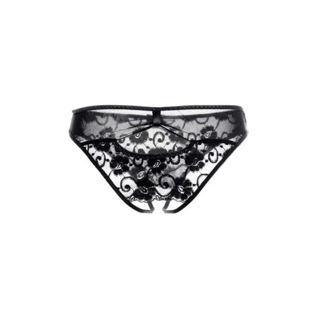 Erotic panties Erolata, with an insert of stretch nets, black, size 46-48-8