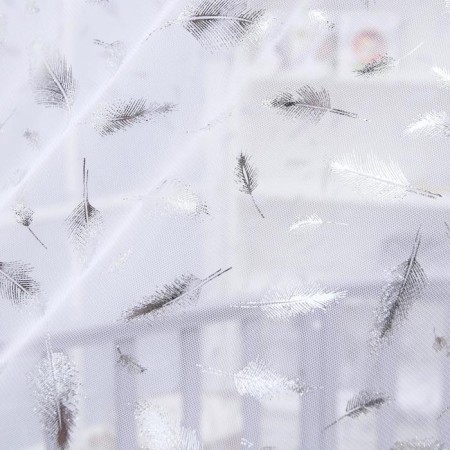 Badakhin for the crib "feathers", without base, rr 165x500 cm, white color-2