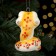 Christmas tree toy "Snake Red Smile", 7 cm, porcelain