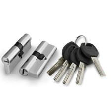 The cylinder mechanism Punto A200/90 SN, 40x10x40 mm, 5 keys, matte nickel color