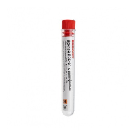 Solder with rosin Rexant, in a flask, 20 g, d = 2 mm, tin 60% lead 40%