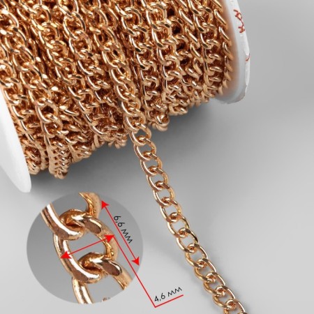 A bag for a bag, flat, iron, 4.6 × 6.6 mm, 10 ± 0.5 m, gold color-1