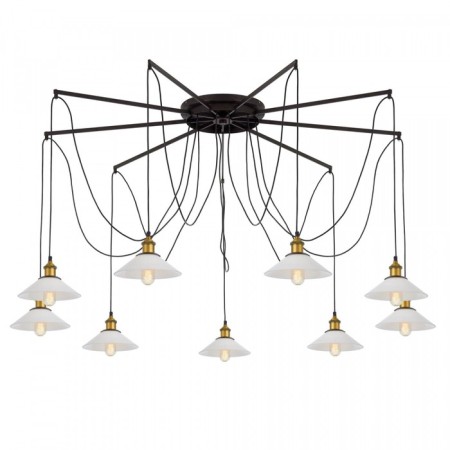 Suspended Citilux “Edison” CL451291, 150x150x235 cm, 9x75W, e27, black color-11
