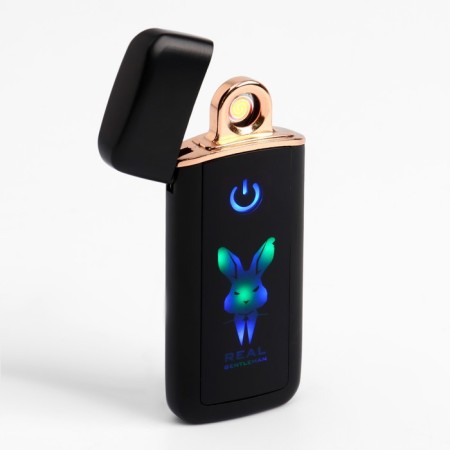 Electronic lighter "Real Gentleman", spiral, 7.3 x 3 cm, from USB, black-1