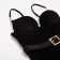 Women's swimsuit minku velvet, black color, size 44