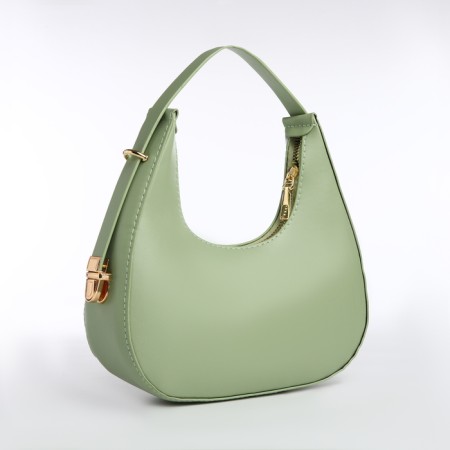 Bag Women's Baget with a zipper, green color-2