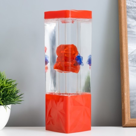 Lava-lamp "Bear" LED 2W from batteries 3haa red 7x7x24 cm-2