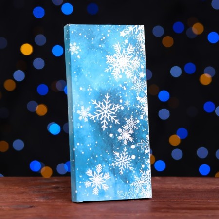Gift box for tiles of chocolate with the Snowflake window, 17.1 x 8 x 1.4 cm-1
