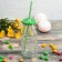 Glass bottle with a lid and pipe "Sot", 300 ml, 6.5 × 15.5 cm, color mix