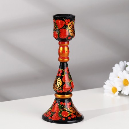 Candlestick, 20x8 cm, Khokhloma-1