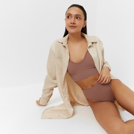 Female set (top, panties) Coffee color, size 42-44-3