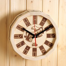Domino-Brown Clock Small Light (27 cm)