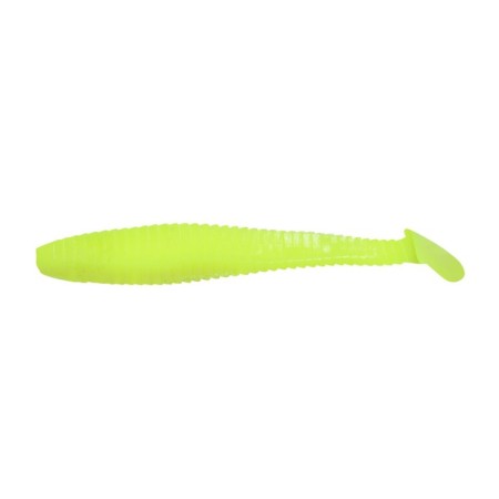 The Yaman Pro Flatter Shad, 12.7 cm, color #02-chartreuse, packaging 4 pcs.