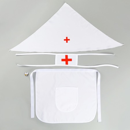 Carnival set "A doctor at the front": a scarf, a bandage on the arm, apron, icon-3