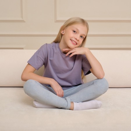 Леггинсы для девочки MINAKU: Casual Collection KIDS, цвет голубой, рост 152 см-2