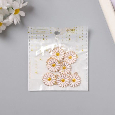 Decor for creativity Metal, enamel "Chamomile Lush" 2x1.8 cm-2