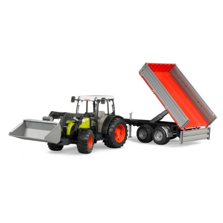 Claas Nectis 267 F Tractor, with a loader and trailer-2