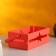 Wooden Kashpo 24.5 × 13.5 × 9 cm "Two Light" two -strip, star, red give beautifully
