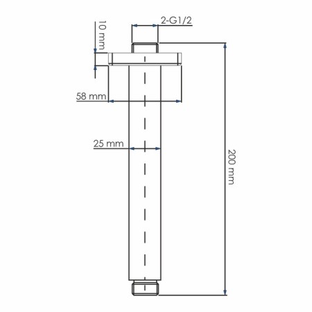 Built-in upper outline for the shower Wasserkraft A233, brass, PVD opening, matte gold-1
