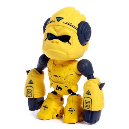 Robot Monkey "Gorilla", interactive: sound, light, metal, on batteries, color mix-4