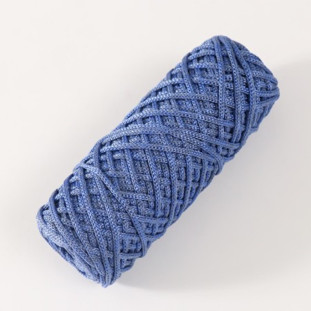 Knitting cord 35% cotton, 65% polypropylene 3 mm 85m/160 ± 10 g (blue-gray/cornflower)-1