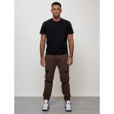 Cargo jeans men, size 44-46, brown color