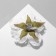 Brooch-stroke textile "flower" peony, white color