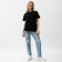 T -shirt female, black color, size 52