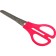 Chancellery scissors 13 cm, plastic handles, rounded ends with a ruler, MIX case