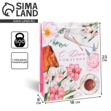 Gift laminated package, packaging, Happy Birthday, MS 18 x 23 x 8 cm