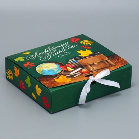 Gift box, packaging, “best teacher”, 20 x 18 x 5 cm-1
