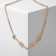 Love necklace, white color in gold, 34 cm