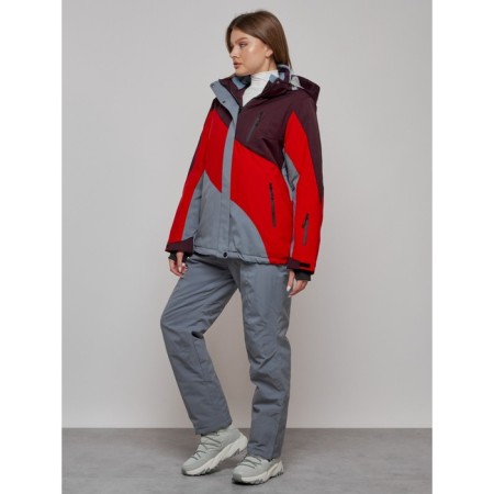 Ski suit female, size 60, red color-1