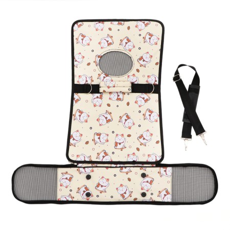 Bag - carrying for animals "cats", size S, 37.5 x 17 x 22 cm, beige-11