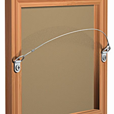 Suspension for frames and paintings Artiteq: suspension D-shaped (2 pieces) + steel cable, cable thickness 1.8 mm-3