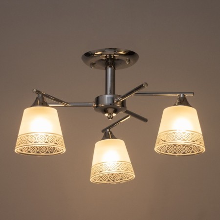 Lamp ceiling angel 52x52x27, 3x60W E27, chrome-2