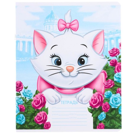 Notebook in a ruler of 12 sheets, 5 types of mix, cover coated cardboard, cats aristocrats-5