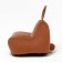 Milk-Milk chair, size 80x90 cm velor, orange color