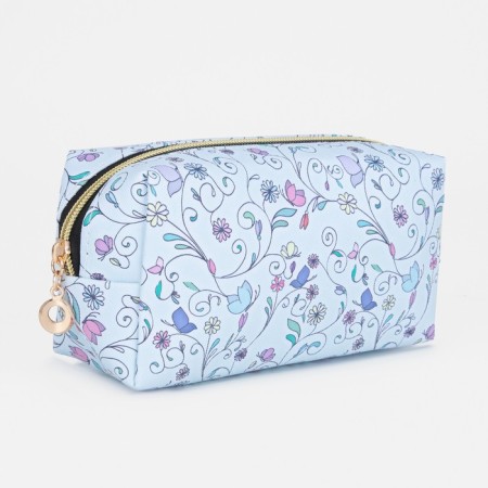 Cosmetic bag with lightning, blue color