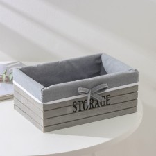 Basket for storage of the storage shares, 24 × 15 × 10 cm, medium, gray color