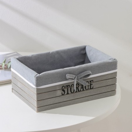 Basket for storage of the storage shares, 24 × 15 × 10 cm, medium, gray color